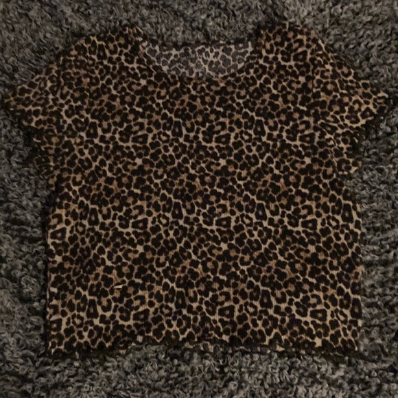 Leopard print American eagle crop top size medium - Picture 1 of 3